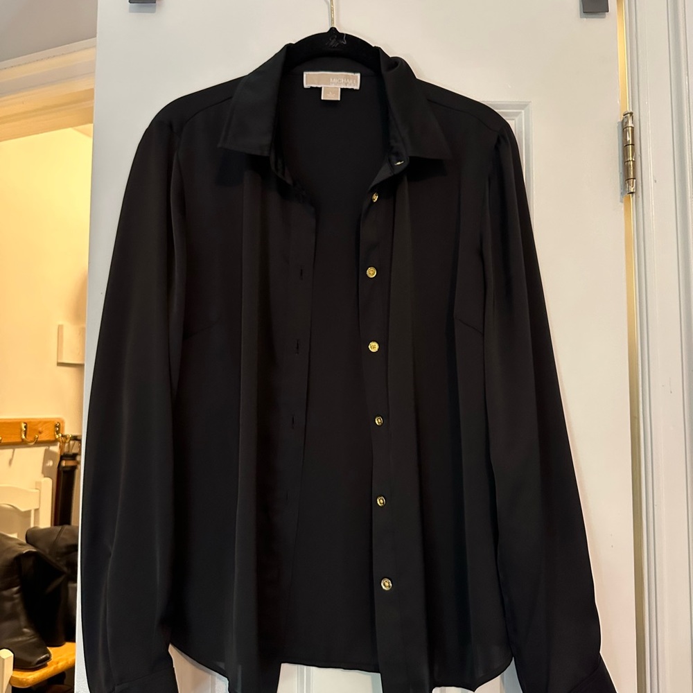 Michael Kors Silk blouse with gold button detailing